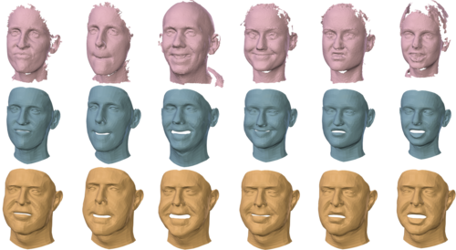 Learning a model of facial shape and expression from {4D} scans