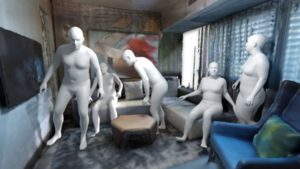 Generating 3D People in Scenes without People